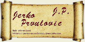 Jerko Prvulović vizit kartica